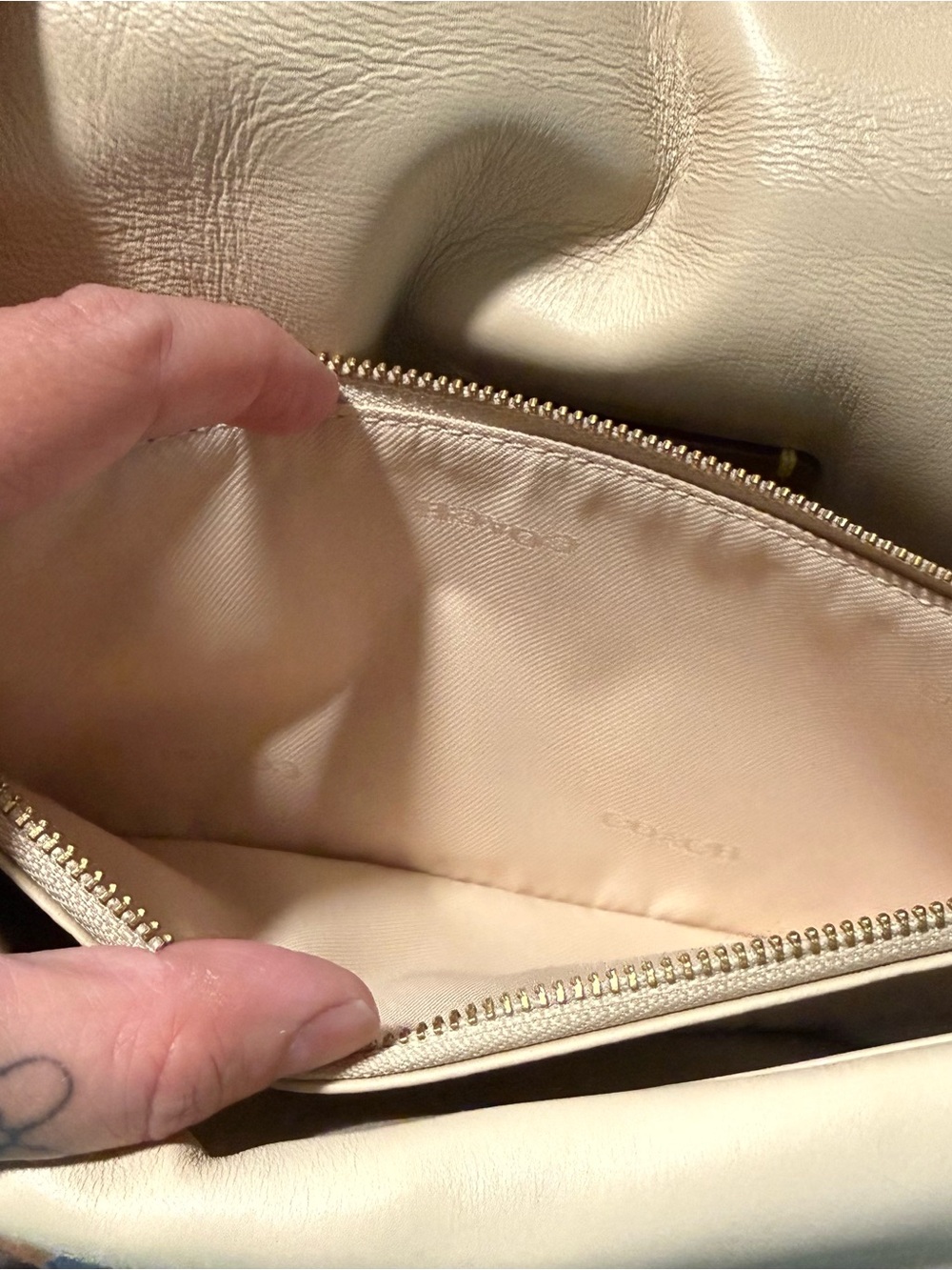 Coach Pillow Tabby Cream Shoulder Bag - Picture 5 of 6